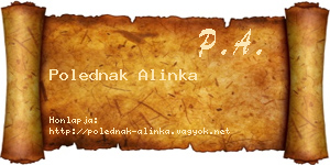 Polednak Alinka névjegykártya